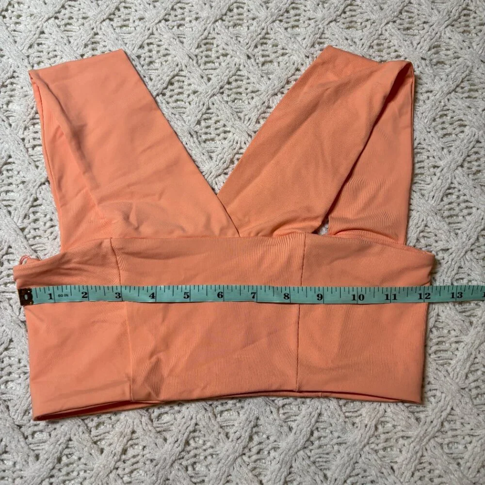 L*Space Parker Swim Top‎ – Orange Stretch Nylon Spandex – Women’s S - NWOT